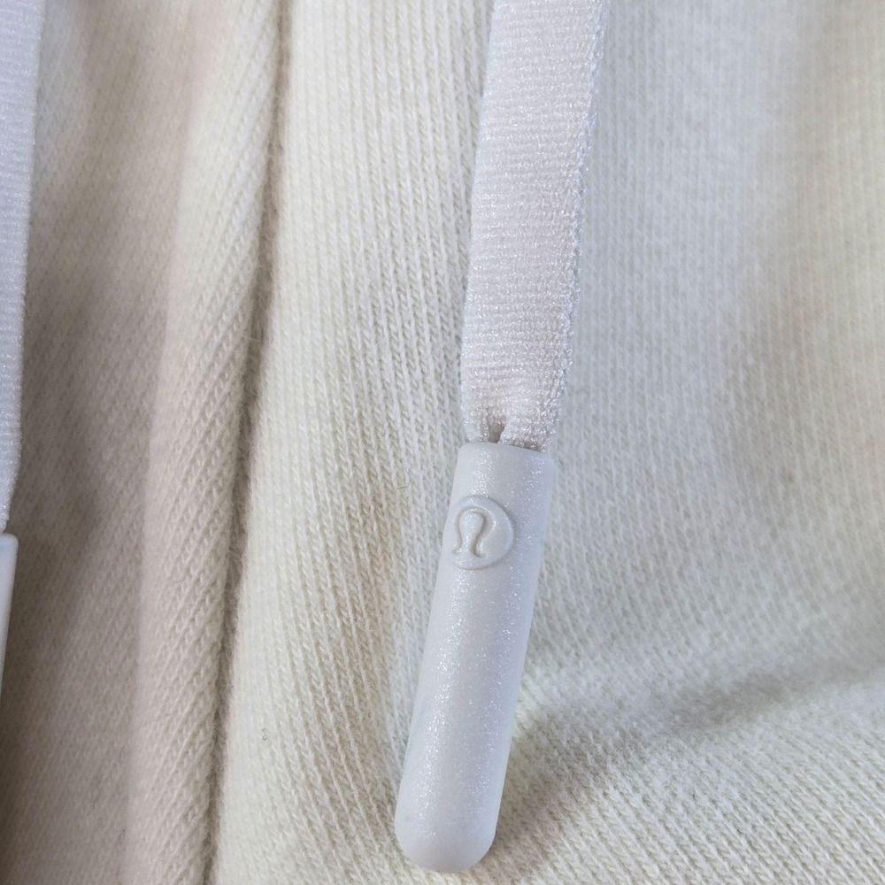 Lululemon Sweatpants Womens 16 White Relaxed Drawstring Pockets Fleece Yoga - Picture 11 of 16